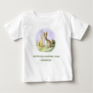 Camiseta Equipe de caça ao ovo de Páscoa personalizada Bunn