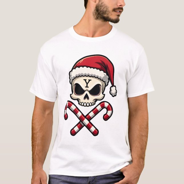 Camiseta Equipe de Cane Candy Christmas Caveira Natal 2025  (Frente)