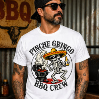 Camiseta Equipe de Churrasco Pinche Gringo Amante Divertido
