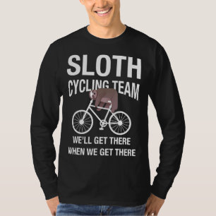 Camiseta Equipe de Ciclismo de Preguiça Preguiçoso Dormindo