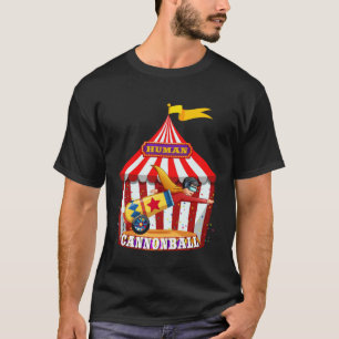 Camiseta Equipe de Circo do Canhão Humano Vintage Carnaval 