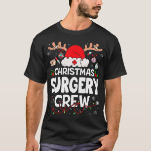 Camiseta Equipe de Cirurgia de Natal Rena Papai Noel Enferm