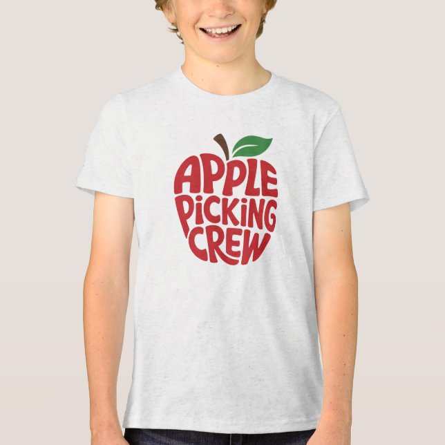 Camiseta Equipe de Colheita de Maçãs (Frente)