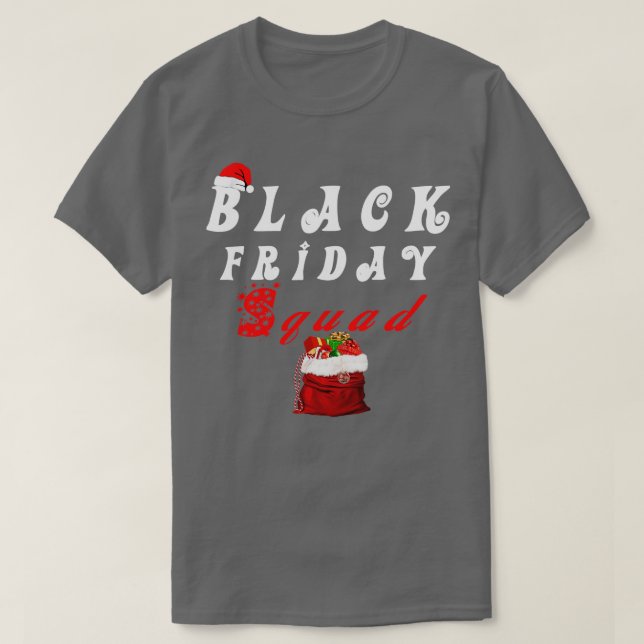 Camiseta Equipe de Compro do Esquadrão Black Friday, Feliz  (Frente do Design)
