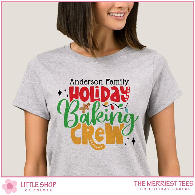 Camiseta Equipe de Confeitaria de Natal Personalizada para  (Criador carregado)
