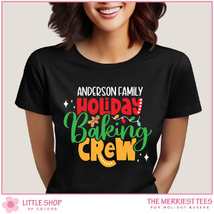 Camiseta Equipe de Confeitaria de Natal Personalizável para