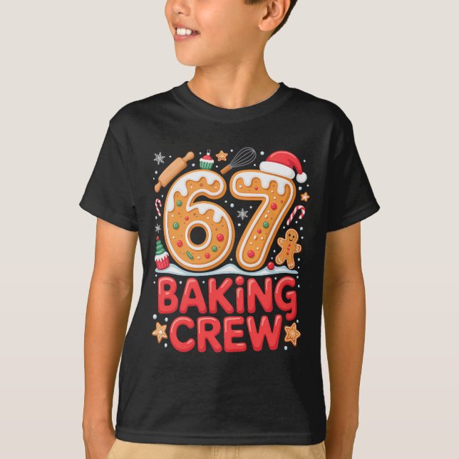 Camiseta Equipe de Confeitaria Natal 67 Meme Engraçado Bisc (Frente)