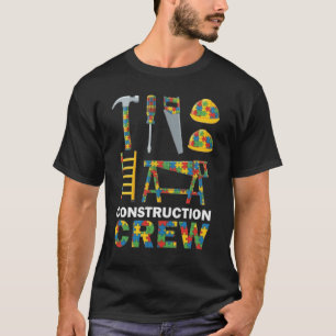 Camiseta Equipe de Construção para Conscientização do Autis