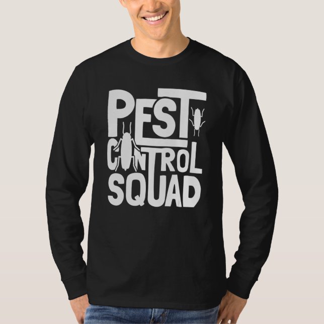 Camiseta Equipe de Controle de Pragas de Percevejos   Contr (Frente)