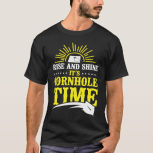 Camiseta Equipe de Cornhole Saco de Feijão Jogador Campeão 