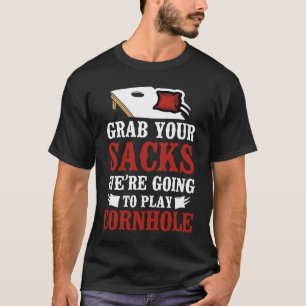 Camiseta Equipe de Cornhole Sacola de Feijão Jogador Campeã