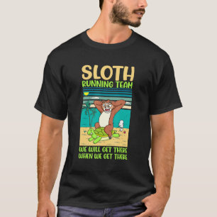 Camiseta Equipe de corrida de preguiça e tartaruga Humor en