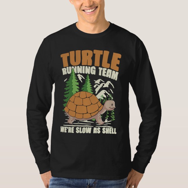 CAMISETA EQUIPE DE CORRIDA DE TARTARUGA SOMOS LENTOS COMO A (Frente)
