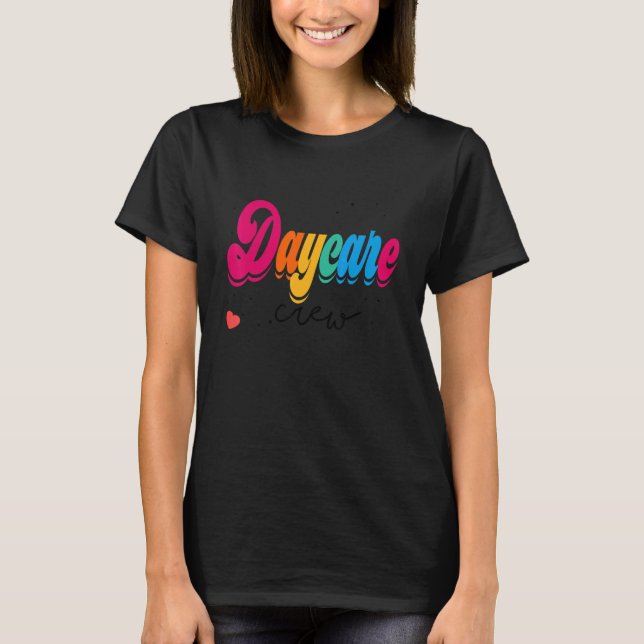 Camiseta Equipe de Creche Escolar Provedor de Cuidados Infa (Frente)
