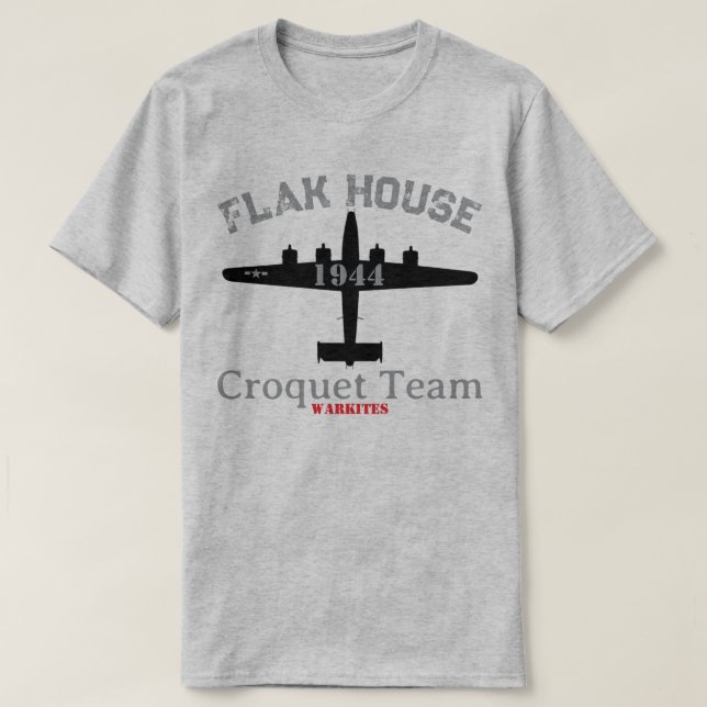 Camiseta Equipe de Croqué do Flak House B-24 (Frente do Design)