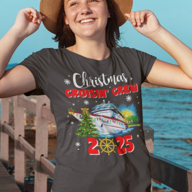 Camiseta Equipe de Cruze de Natal Personalizada (Criador carregado)