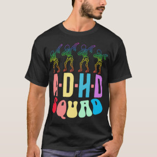 Camiseta Equipe de Dab de Esqueleto do Esqueleto de TDAH é