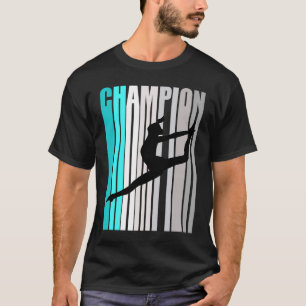 Camiseta Equipe de dança Girls Turquoise Dance Champion