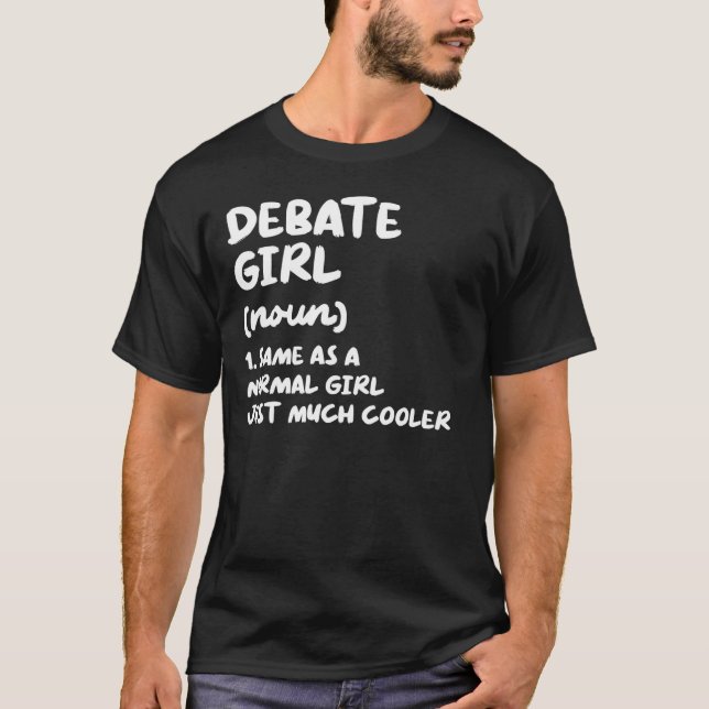 Camiseta Equipe de Debate sobre Definição de Meninas (Frente)