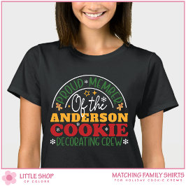 Camiseta Equipe de Decoração de Biscoitos de Natal Família