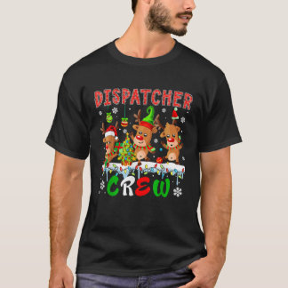 Camiseta Equipe de Despacho Três Fofos Elfos de Papai Noel 