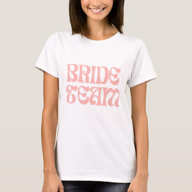 Camiseta Equipe de Despedida de Solteira com Tema Retro dos (Frente)