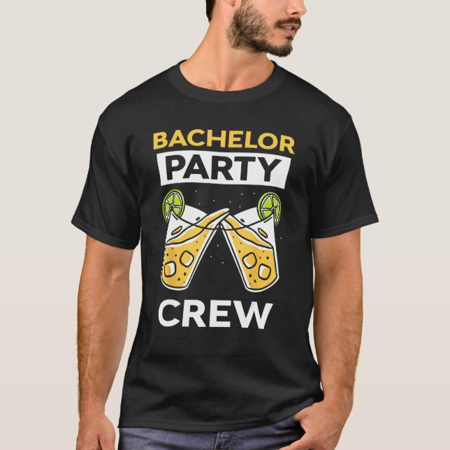 Camiseta Equipe de Despedida de Solteiro Noiva Noivo (Frente)