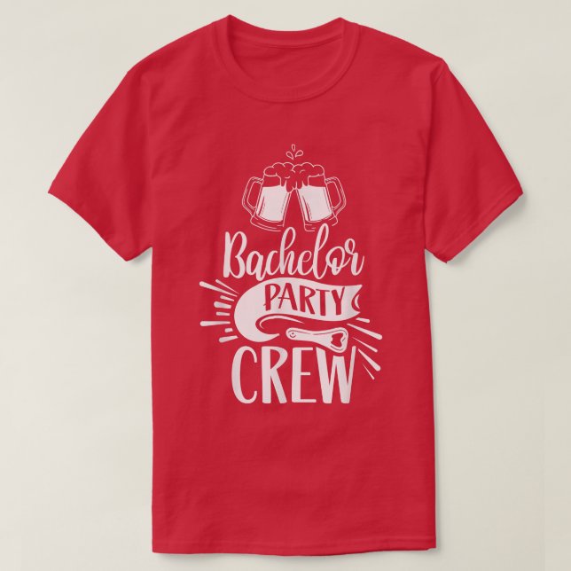 Camiseta Equipe de despedida de solteiro noivo noiva (Frente do Design)