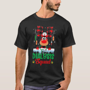 Camiseta Equipe de Diálise de Natal Enfermeira Rena Búfalo 