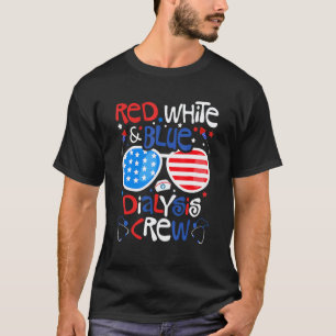 Camiseta Equipe de Diálise Vermelho Branco Azul do Dia 4 de