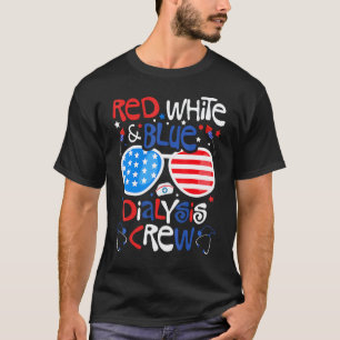 Camiseta Equipe de Diálise Vermelho Branco e Azul do Dia 4 