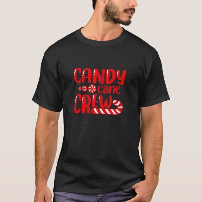 Camiseta Equipe de Doces de Natal Candy Xmas Pijamas Combin (Frente)