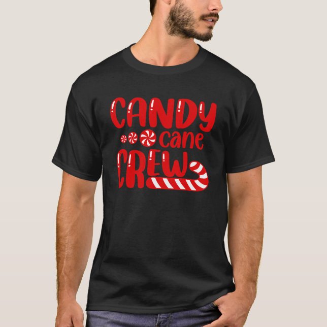 Camiseta Equipe de Doces de Natal Candy Xmas Pijamas Combin (Frente)