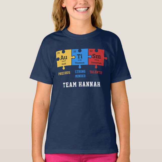 Camiseta Equipe de Elementos de Química do Quebra-Cabeça de (Frente)