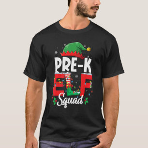 Camiseta Equipe de Elfo Pré-K Professor Grupo de Natal Comb