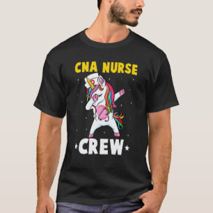 Camiseta Equipe de Enfermeira Cna Equipe Dabbing Unicórnio
