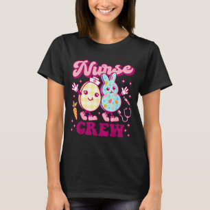 Camiseta Equipe de Enfermeira da Páscoa PEDS Groovy Ovo de