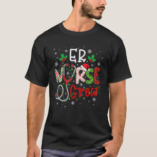 Camiseta Equipe de Enfermeira de Natal do PS Roupa de Natal