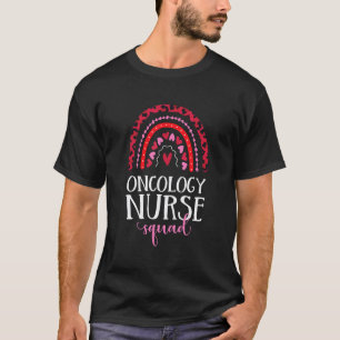 Camiseta Equipe de Enfermeira de Oncologia Leopardo Arco-ír