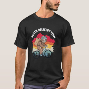 Camiseta Equipe de Entrega de Preguiça Não Tão Rápido Bicic