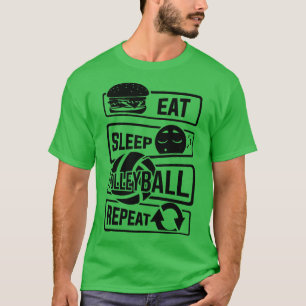 Camiseta Equipe de Esportes de Voleibol Repetitivo De Sono