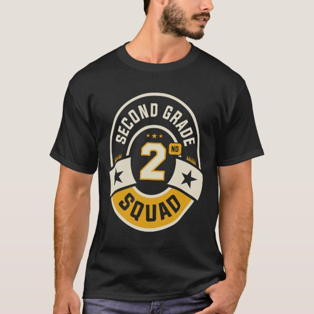 Camiseta Equipe De Esquadrão Do 2º segundo De Volta À Escol (Frente)
