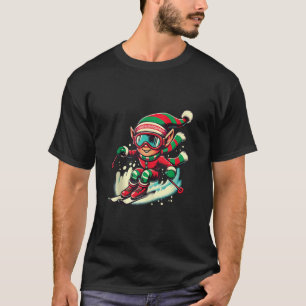 Camiseta Equipe de esqui Xmas amantes do esqui Elfo de esqu