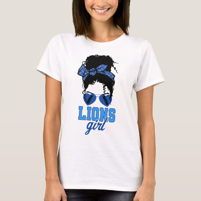 Camiseta Equipe de Fã de Coque Desgrenhado Retro de Leão Fe (Frente)