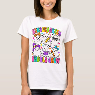Camiseta Equipe de Fantasmas do Jardim de Infância Colorido