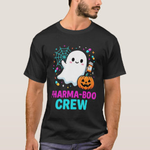 Camiseta Equipe de Farmacêuticos Pharma-Boo Fantasma no Hal