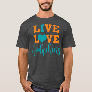 Camiseta Equipe de fãs de esportes da escola de golfinhos a
