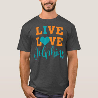 Camiseta Equipe de fãs de esportes da escola de golfinhos a