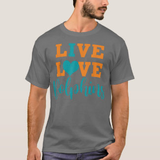 Camiseta Equipe de fãs de esportes da escola de golfinhos a