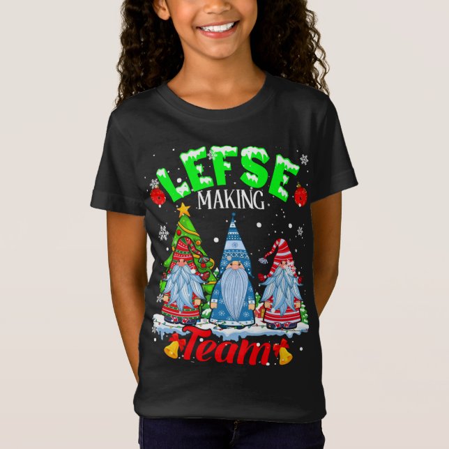 Camiseta Equipe de Fazeres de esquerda Gnomos de Natal noru (Frente)